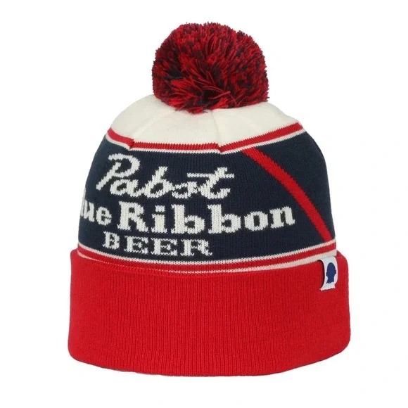 Outdoor Cap‎ Pabst Blue Ribbon PBR Beer Red White Blue One Size Beanie - Picture 3 of 3